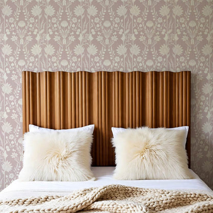 Moretta Wild Garden Soft Berry Bone Wallpaper