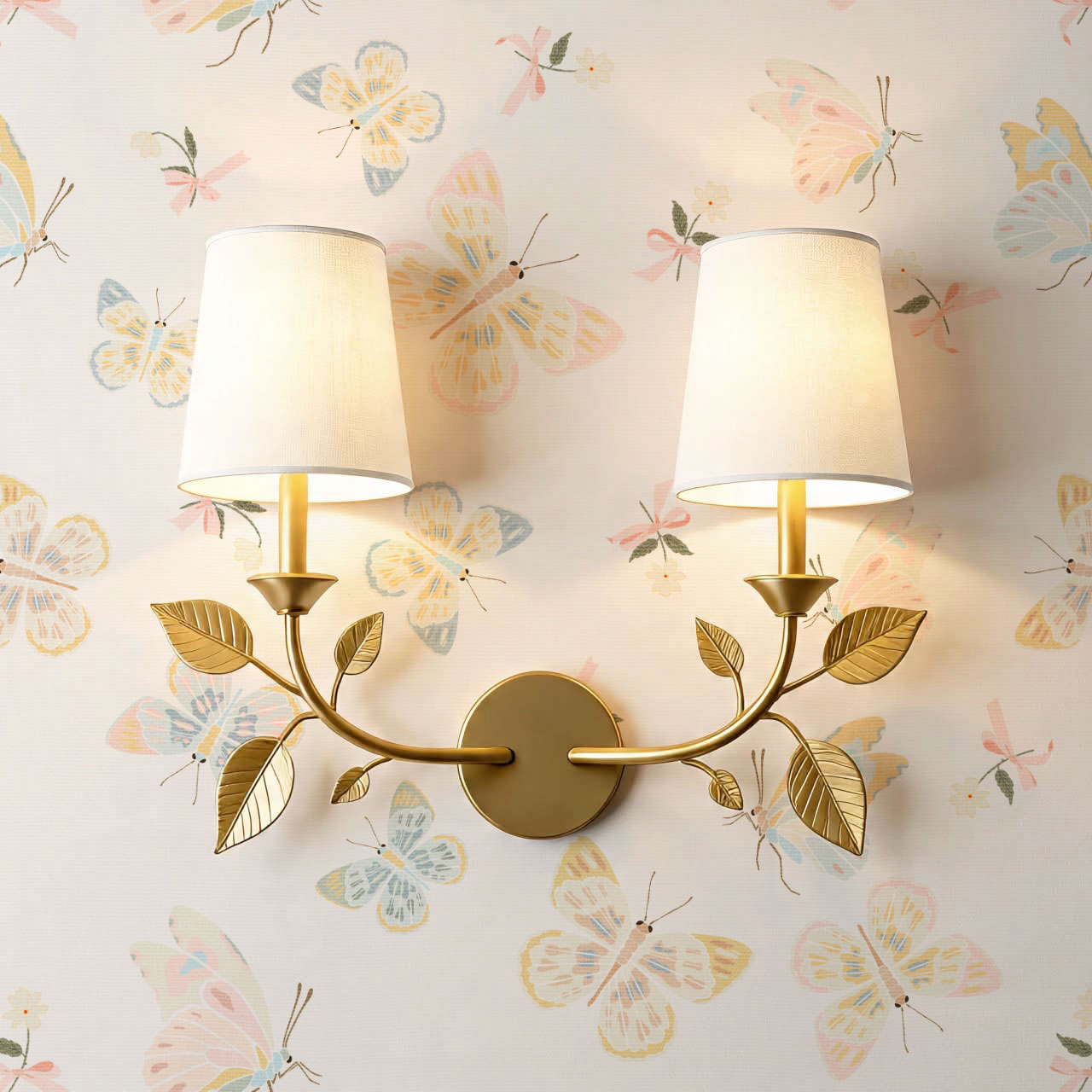 Myla Midsummer Butterflies Warm Cream Wallpaper