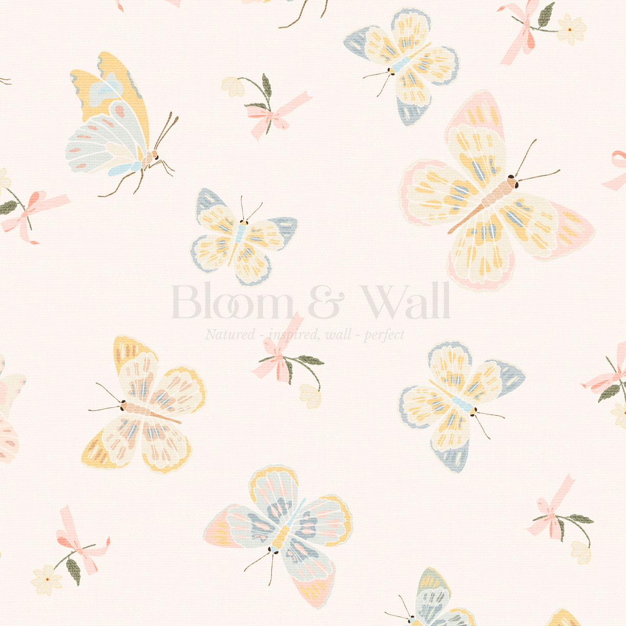 Myla Midsummer Butterflies Warm Cream Wallpaper