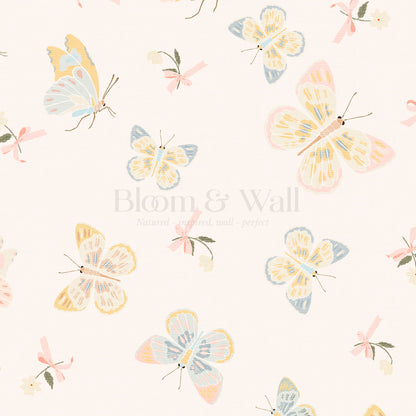 Myla Midsummer Butterflies Warm Cream Wallpaper