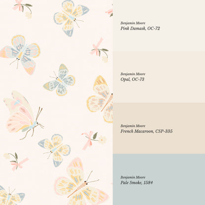 Myla Midsummer Butterflies Warm Cream Wallpaper