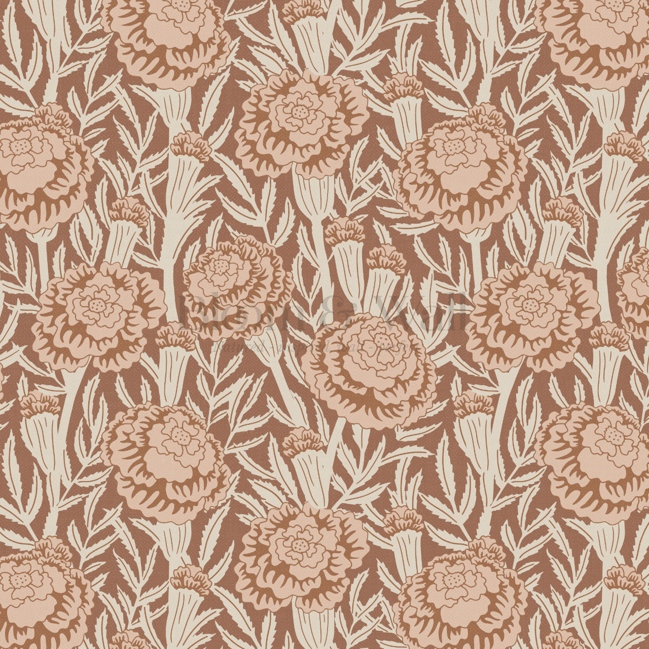 Mylle Garden Clay Rust Wallpaper
