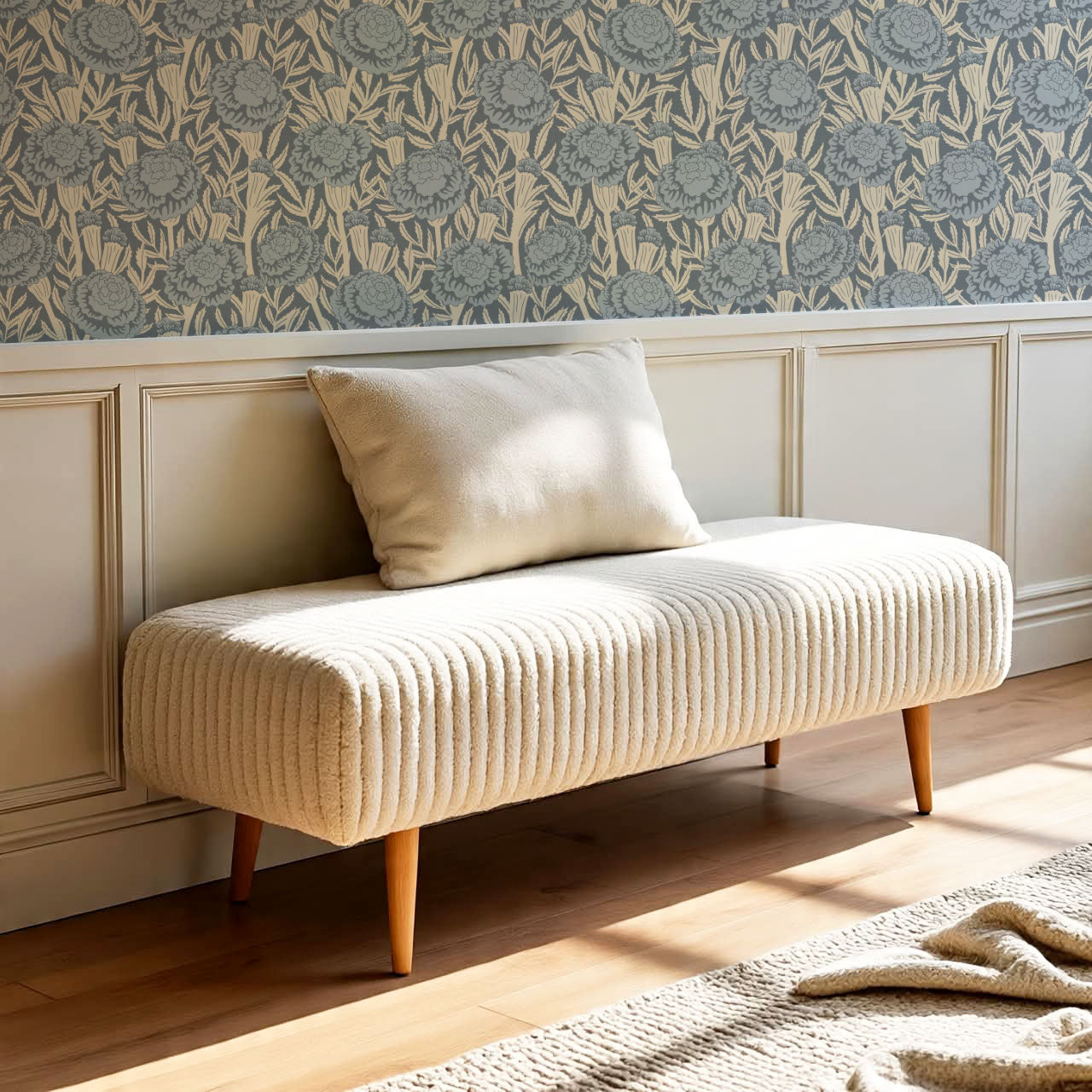 Mylle Garden Vintage Blue Wallpaper