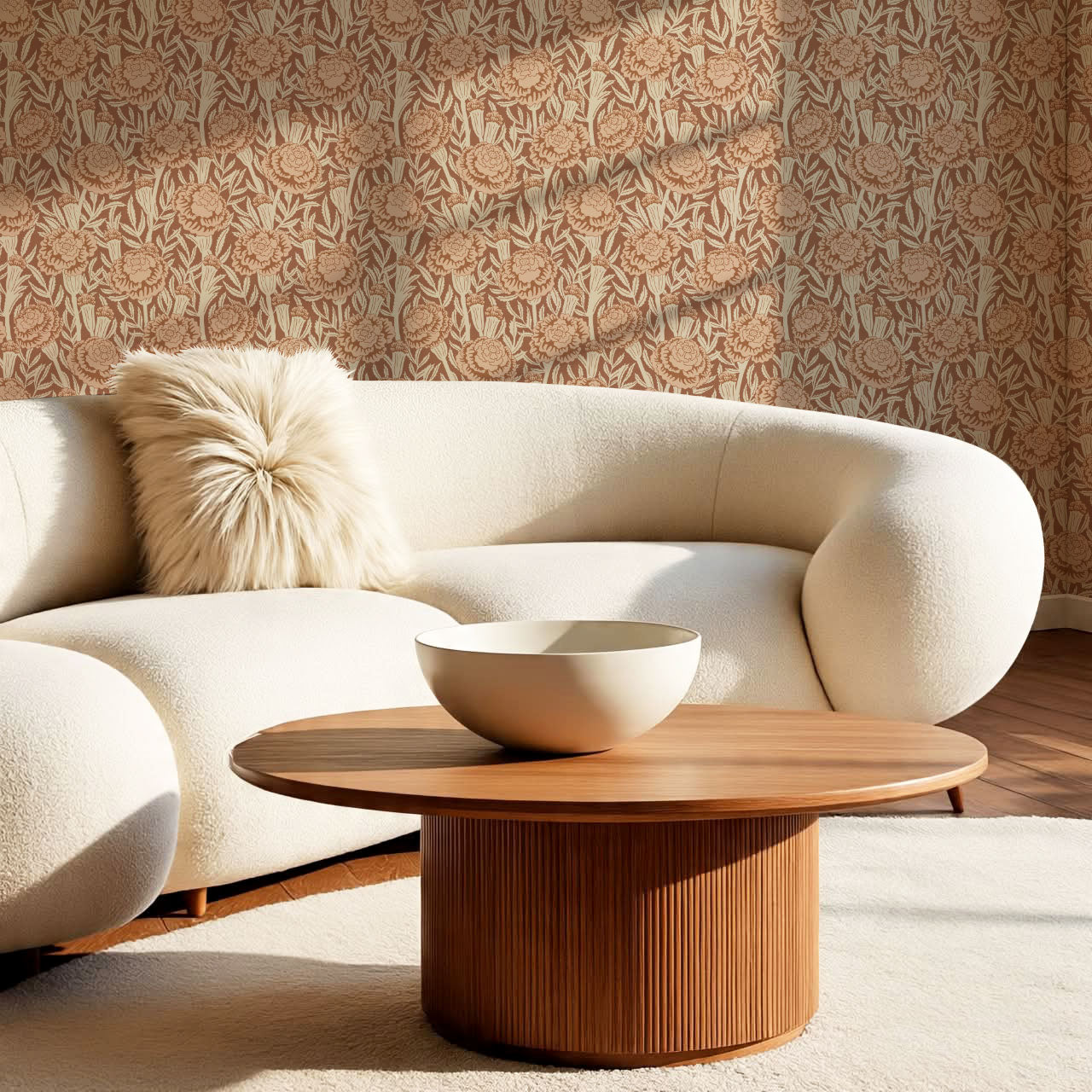Mylle Garden Clay Rust Wallpaper