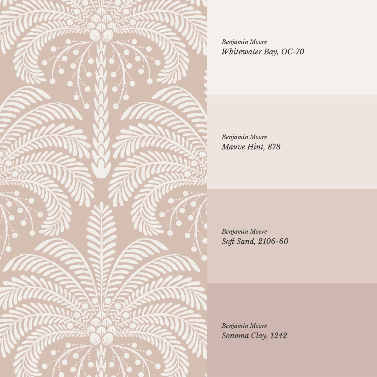 Nadia Large Retro Palms Pink Wallpaper