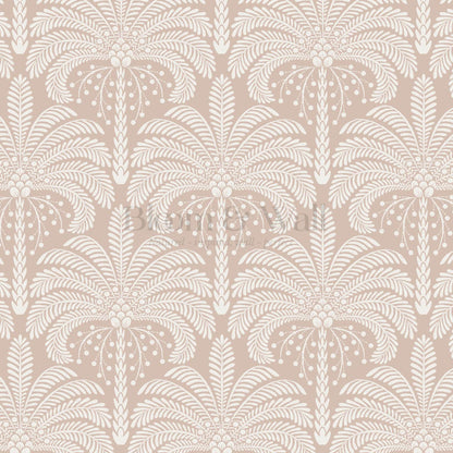 Nadia Large Retro Palms Pink Wallpaper