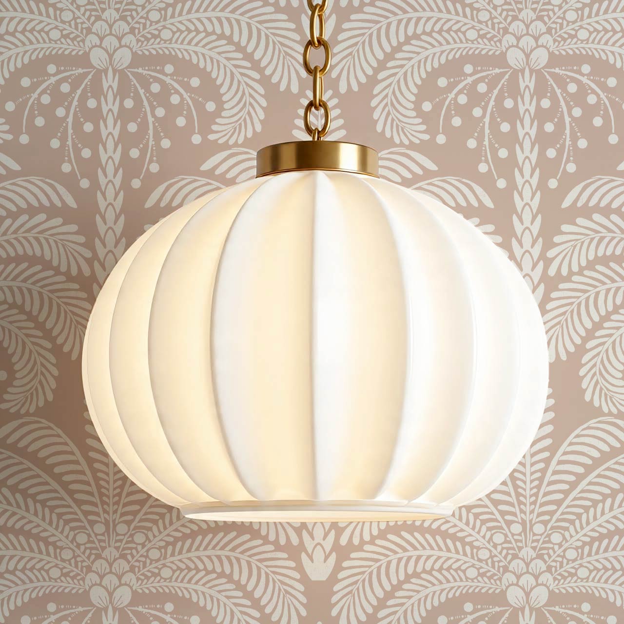 Nadia Large Retro Palms Pink Wallpaper