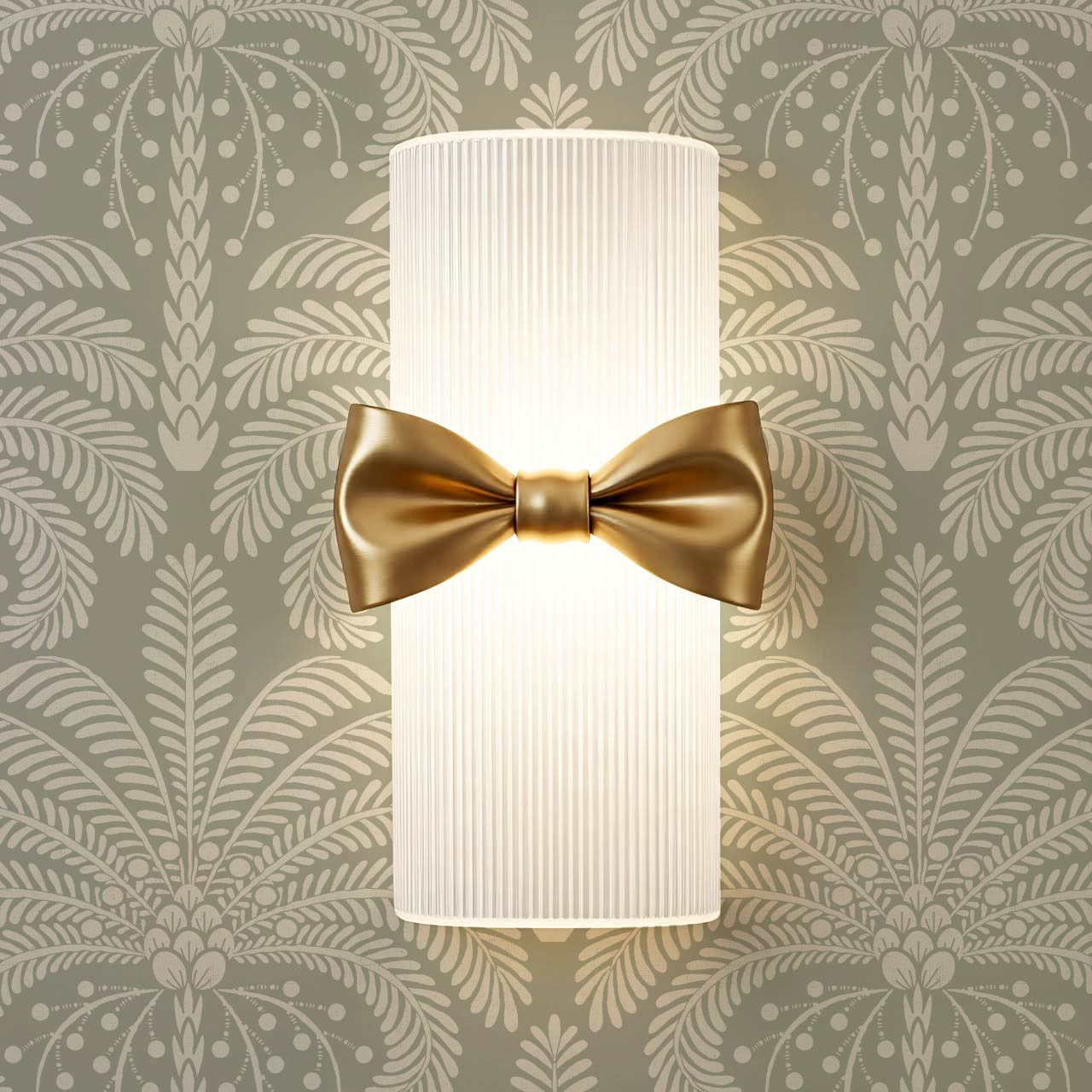 Nadia Large Retro Palms Sage Wallpaper