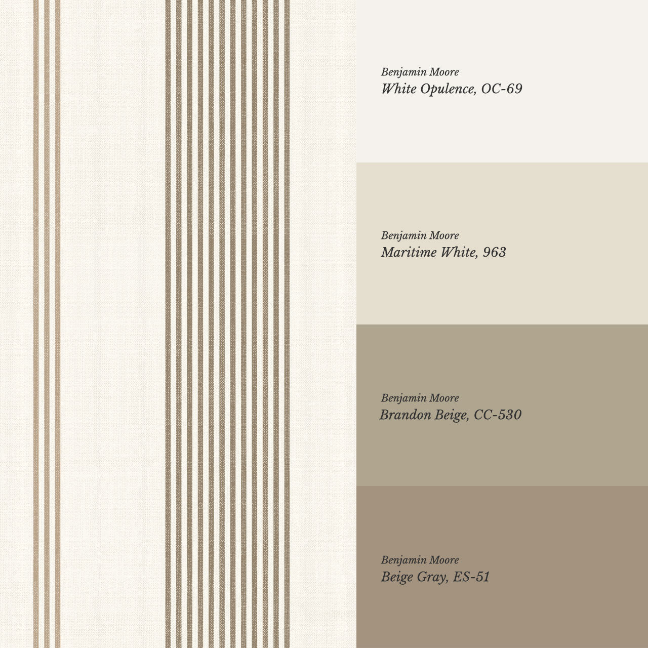Naomi Tailor Stripes Brown Wallpaper