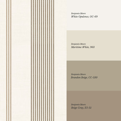 Naomi Tailor Stripes Brown Wallpaper