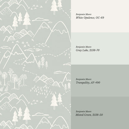 Blair Mountain Tops Sea Salt Wallpaper