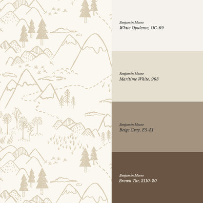 Blair Mountain Tops Oat Wallpaper