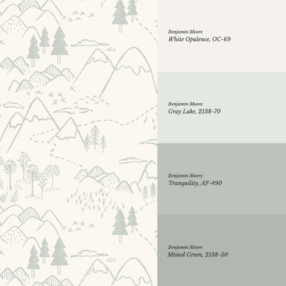 Blair Mountain Tops Cream Sea Salt Wallpaper