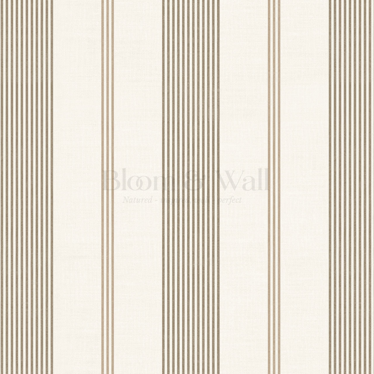Naomi Tailor Stripes Brown Wallpaper
