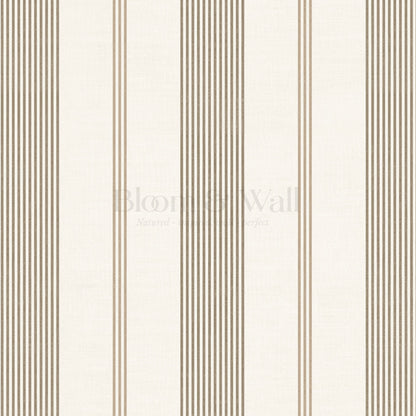 Naomi Tailor Stripes Brown Wallpaper