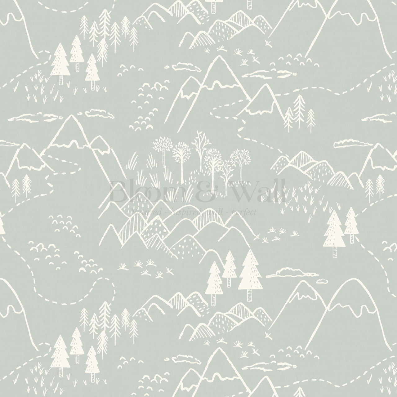 Blair Mountain Tops Sea Salt Wallpaper