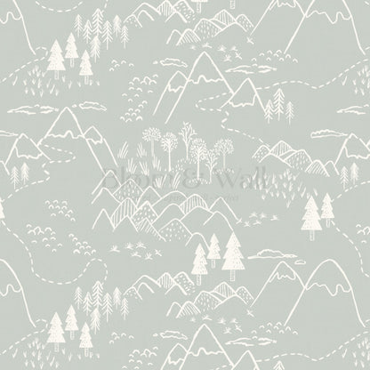 Blair Mountain Tops Sea Salt Wallpaper
