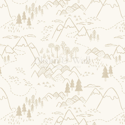 Blair Mountain Tops Oat Wallpaper