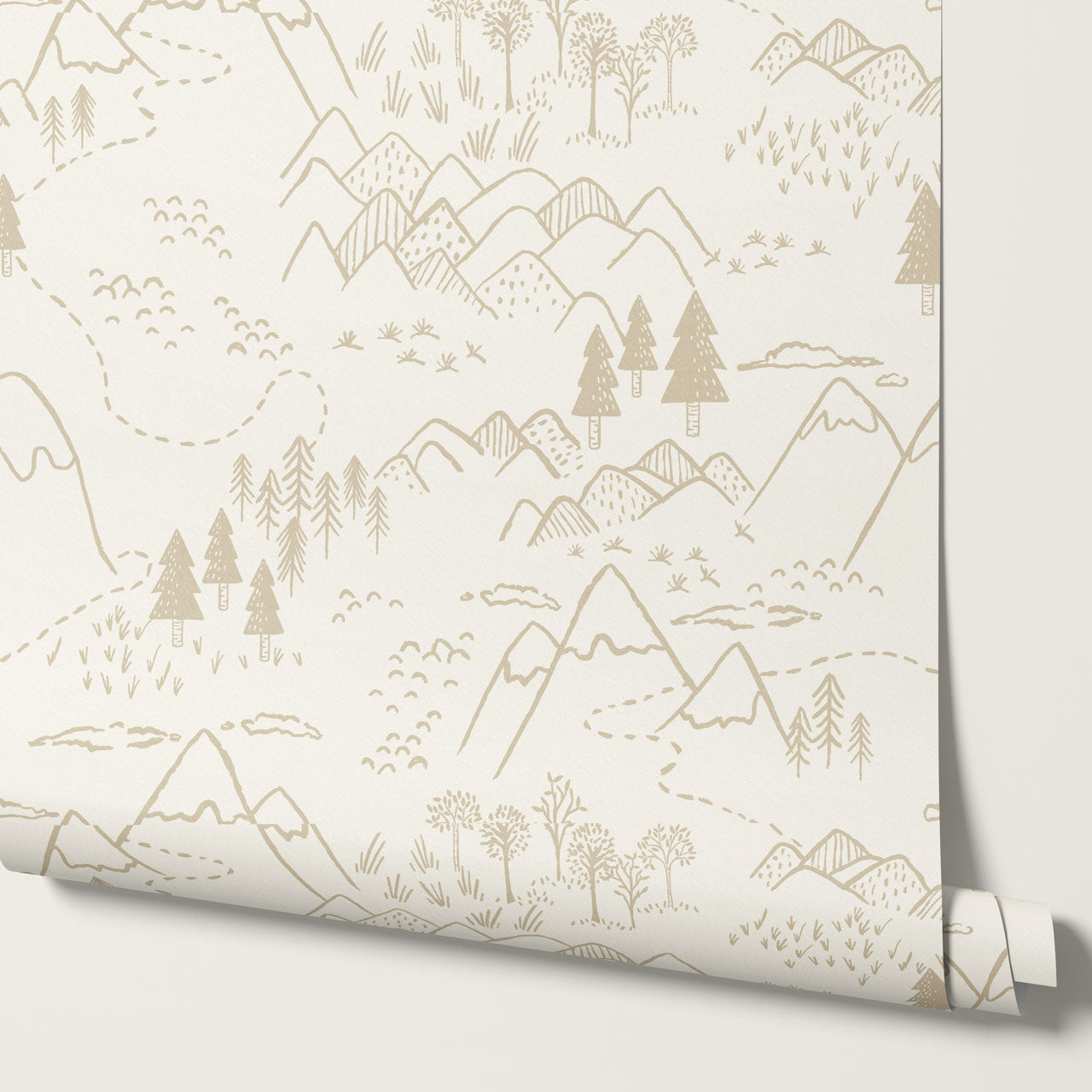Blair Mountain Tops Oat Wallpaper