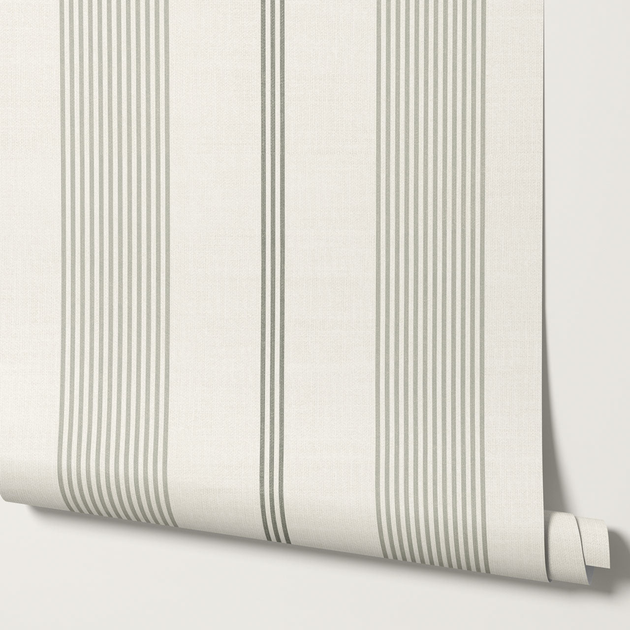 Naomi Tailor Stripes Sage Wallpaper