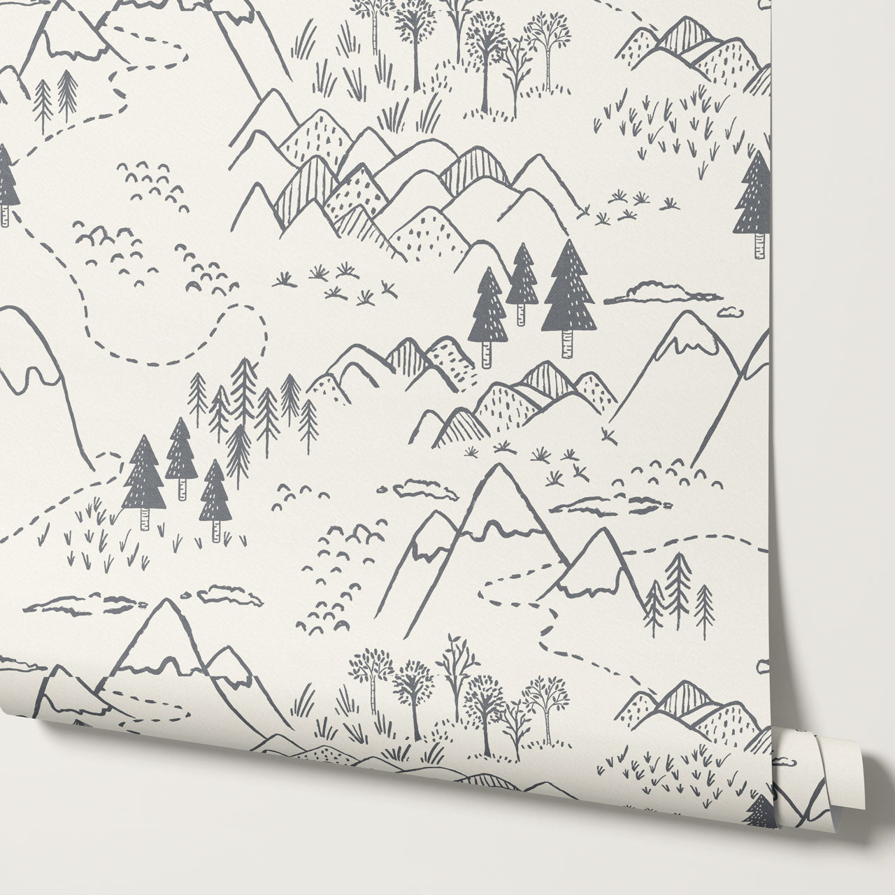Blair Mountain Tops Cream Slate Wallpaper