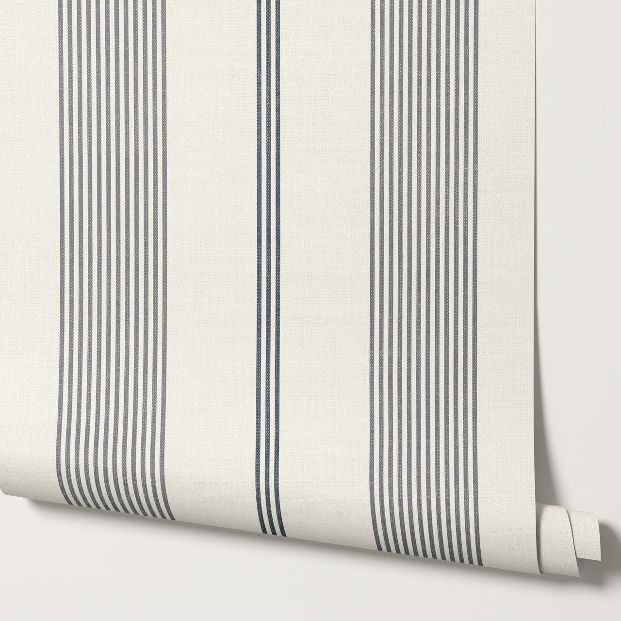 Naomi Tailor Stripes Slate Blue Wallpaper