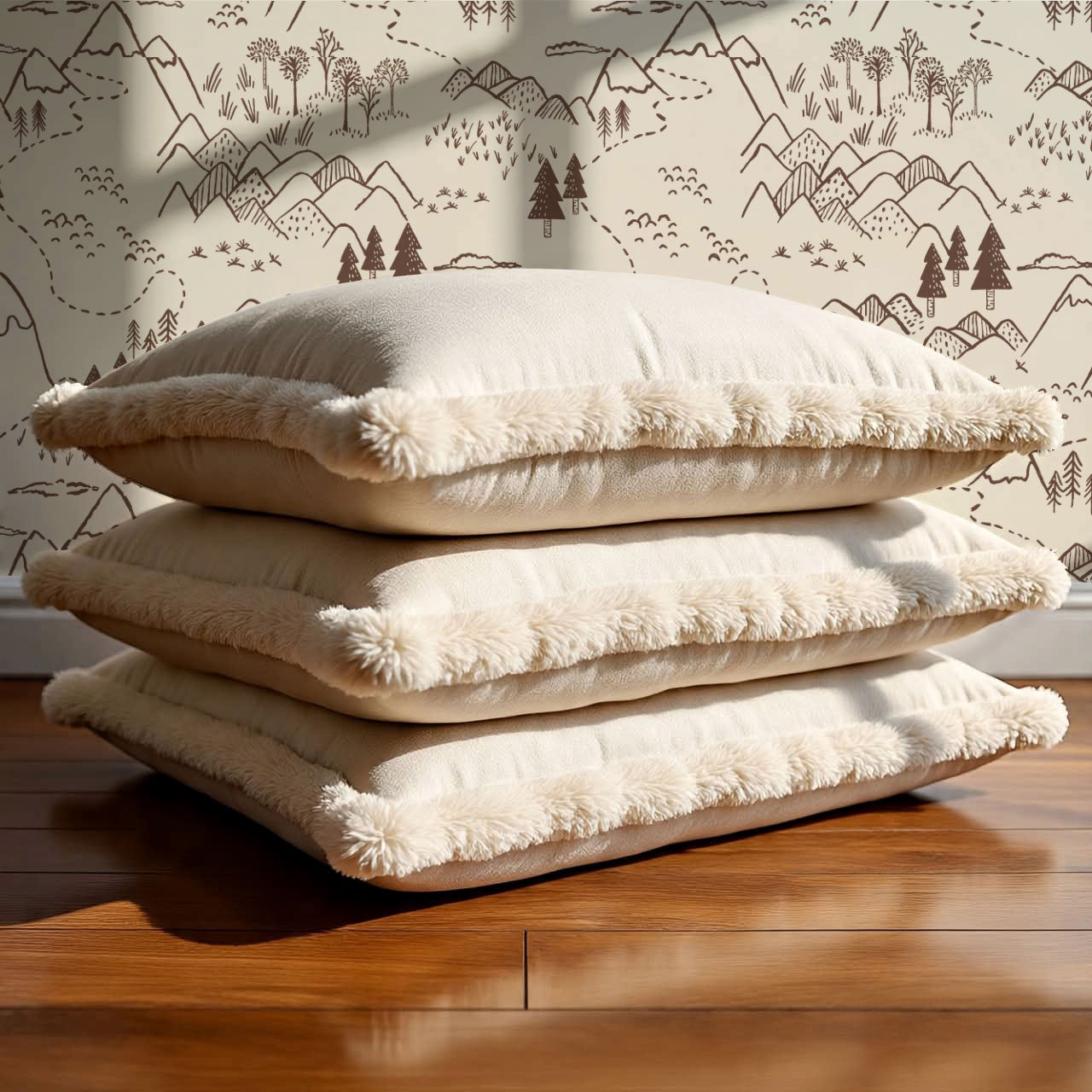 Blair Mountain Tops Brown Wallpaper