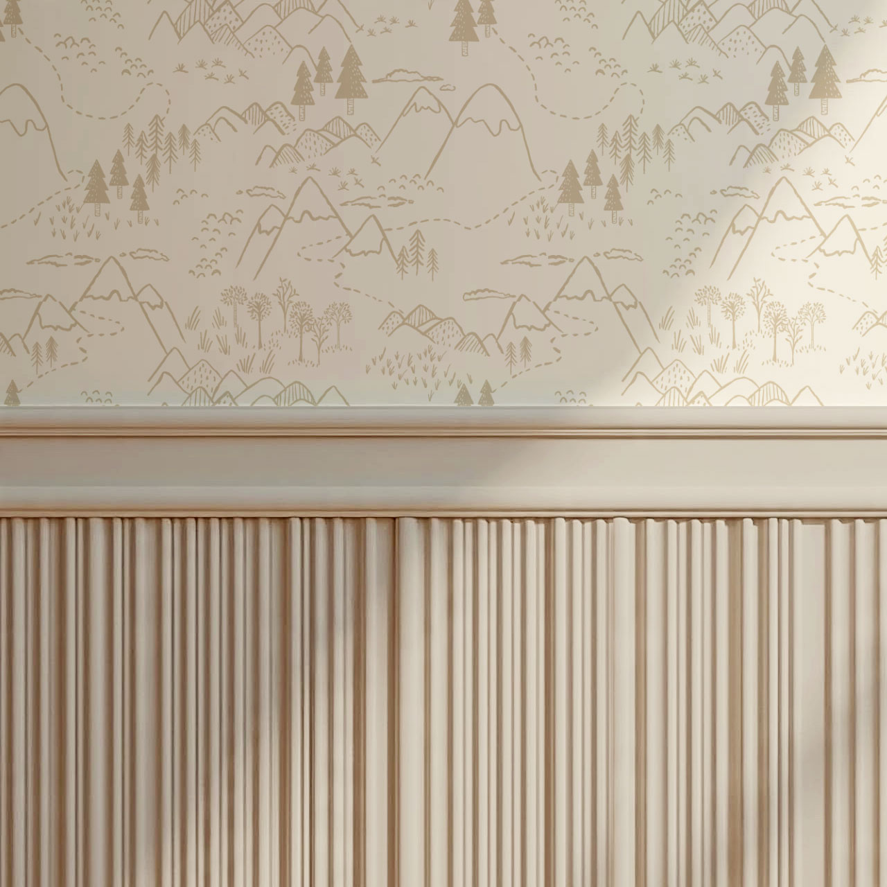Blair Mountain Tops Oat Wallpaper