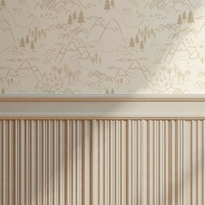 Blair Mountain Tops Oat Wallpaper