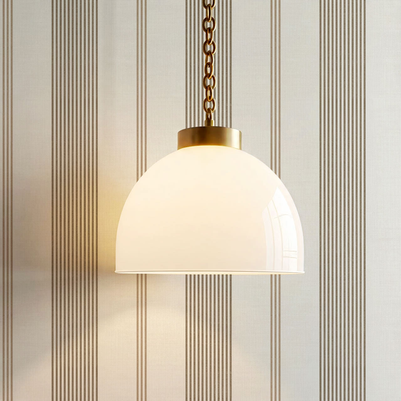 Naomi Tailor Stripes Brown Wallpaper