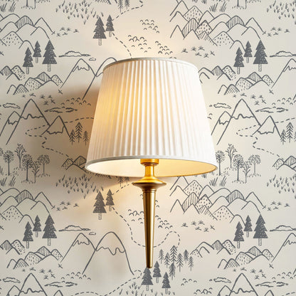 Blair Mountain Tops Cream Slate Wallpaper