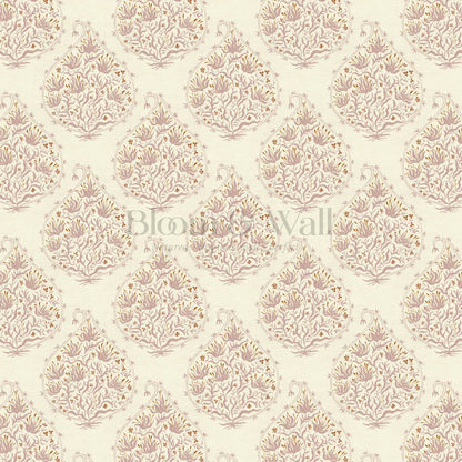 Narcisa Block Print Pale Pink Butter Wallpaper