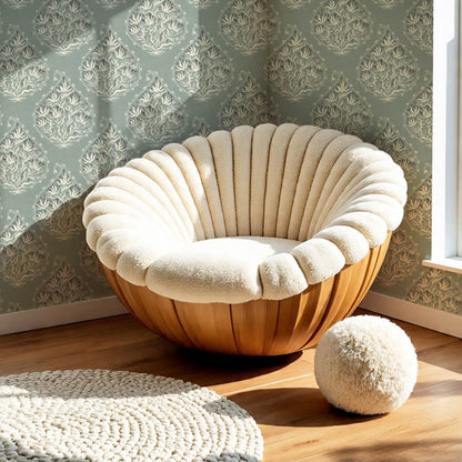 Narcisa Block Print Sea Glass Cream Wallpaper