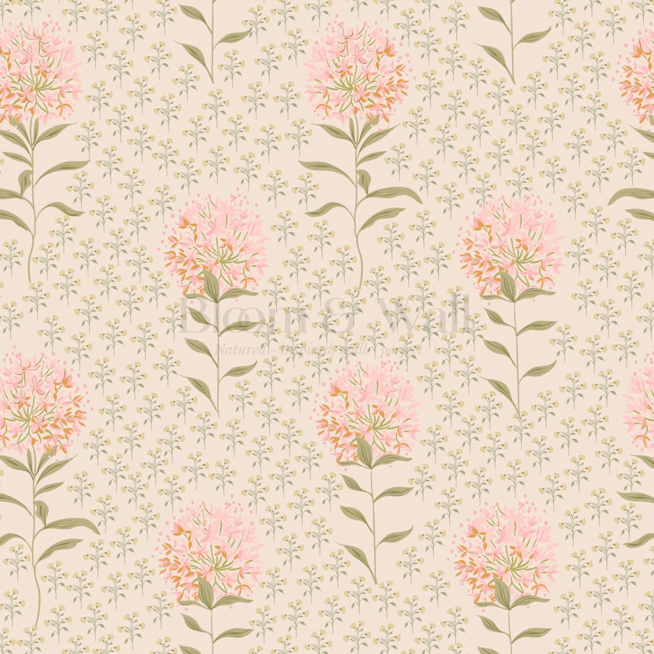 Natalie Dandelion Dreams Blush Wallpaper