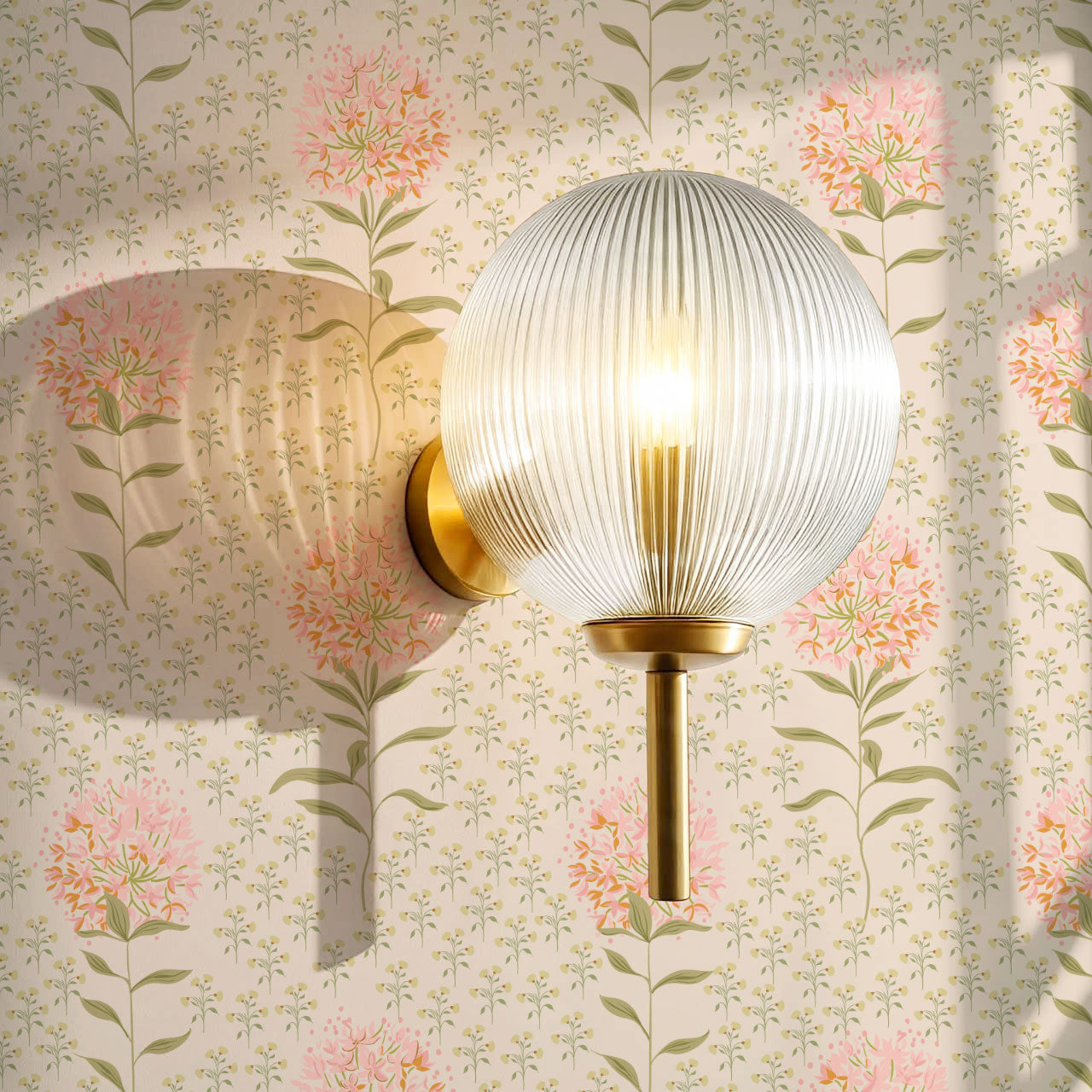 Natalie Dandelion Dreams Blush Wallpaper