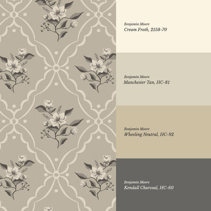 Nayeli Cottage Diamond Sand Wallpaper