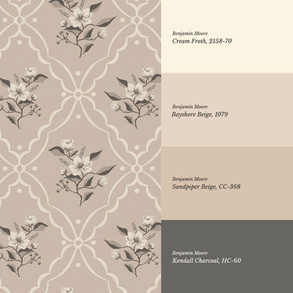 Nayeli Cottage Diamond Rose Dust Wallpaper