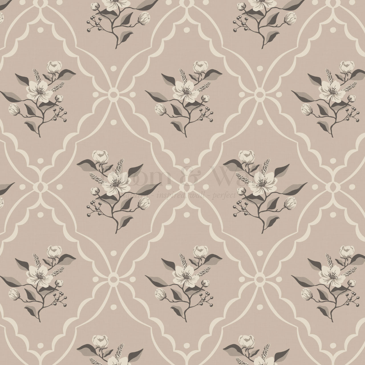 Nayeli Cottage Diamond Rose Dust Wallpaper