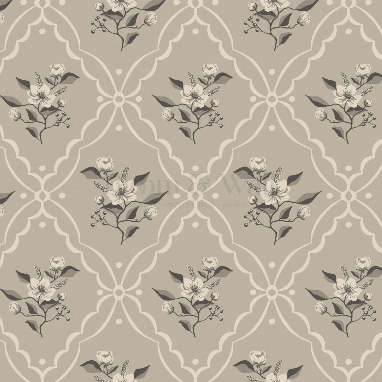 Nayeli Cottage Diamond Sand Wallpaper