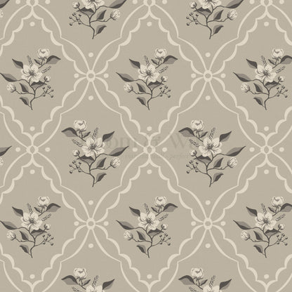 Nayeli Cottage Diamond Sand Wallpaper