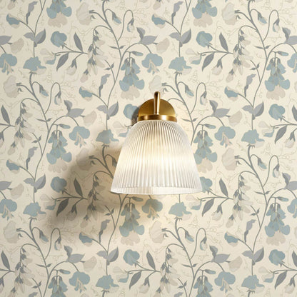 Nella Sweet Pea Cream Sky Wallpaper