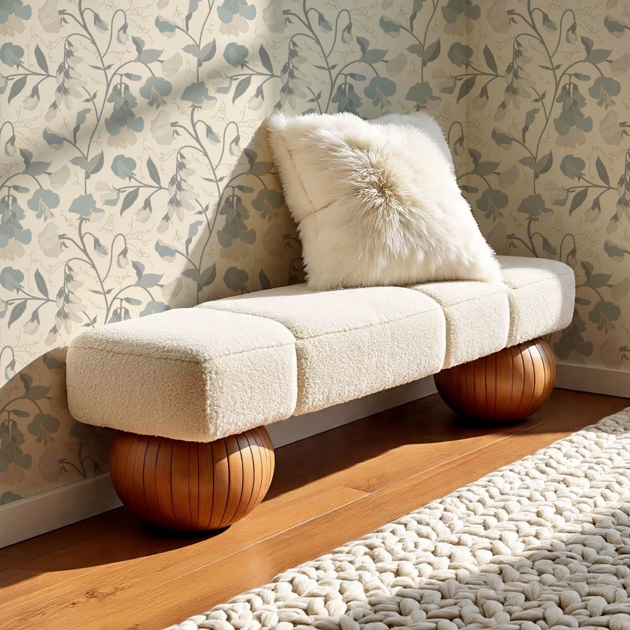 Nella Sweet Pea Cream Sky Wallpaper
