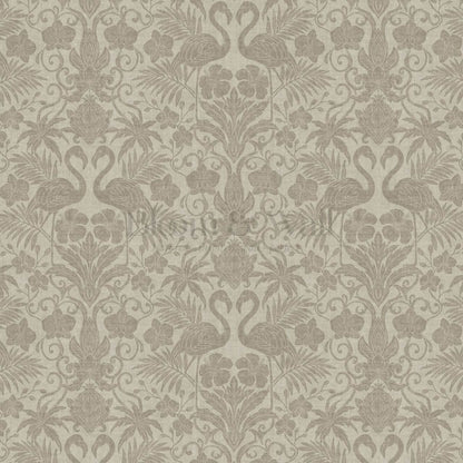 Nemy Flamingoes Stone Taupe Wallpaper