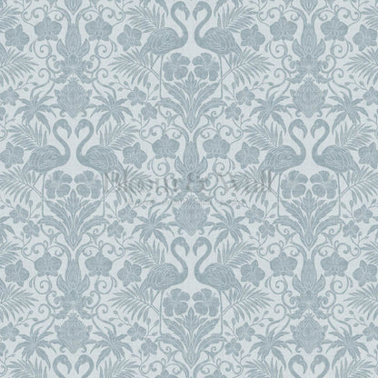 Nemy Flamingoes Sky Blue Wallpaper