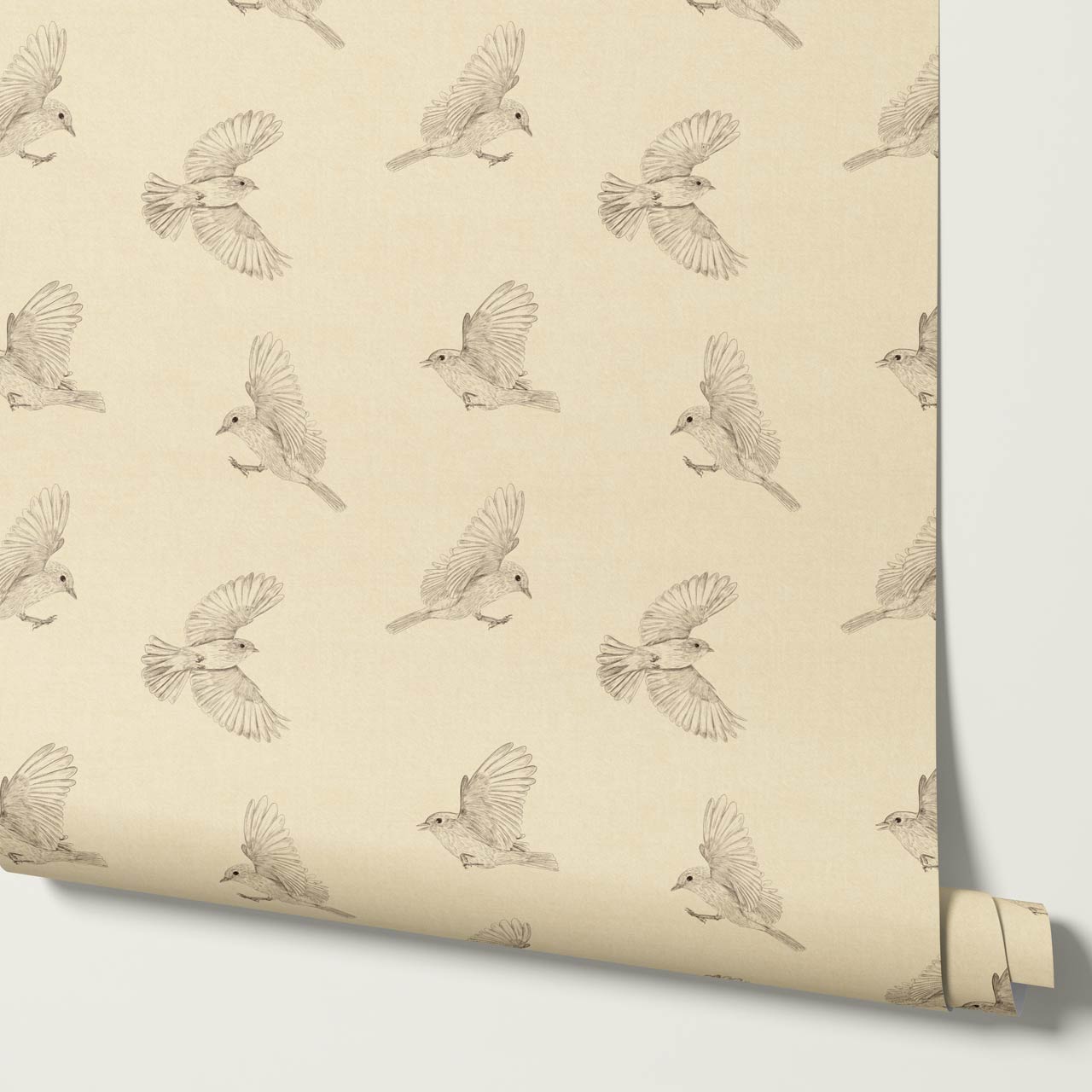 Nerissa Birds Pale Honey Wallpaper