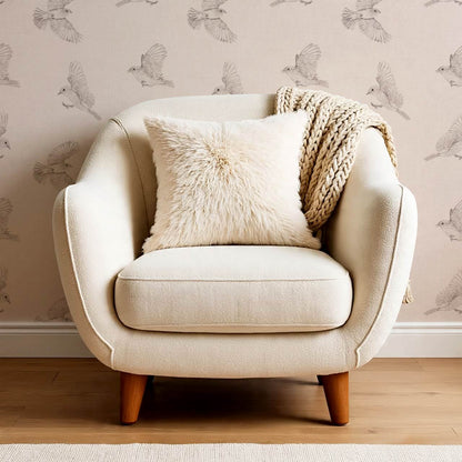 Nerissa Birds Blush Coral Wallpaper