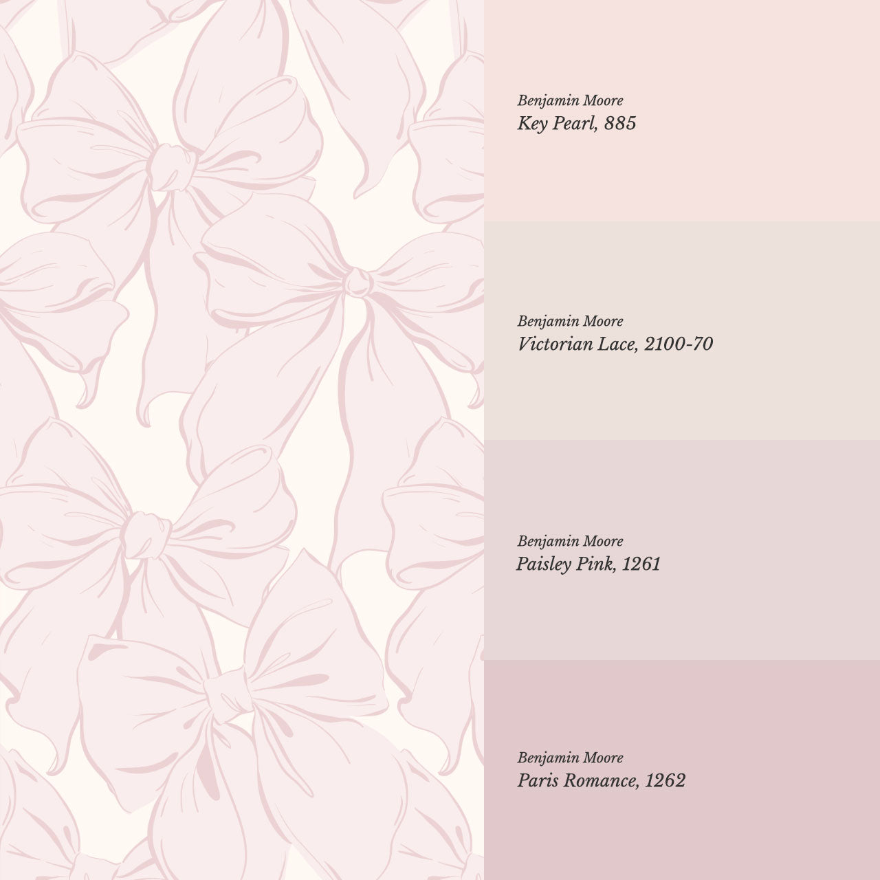 Nevaeh Large Bows Pink Wallpaper