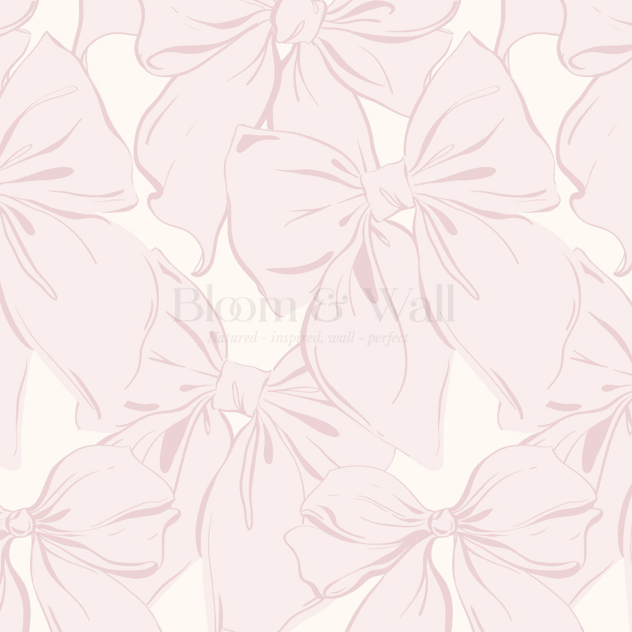 Nevaeh Large Bows Pink Wallpaper