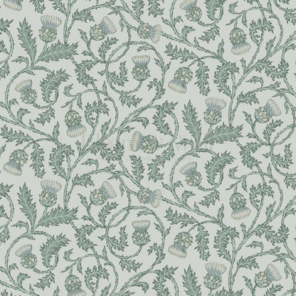 Nova Twisting Thistle Green Wallpaper