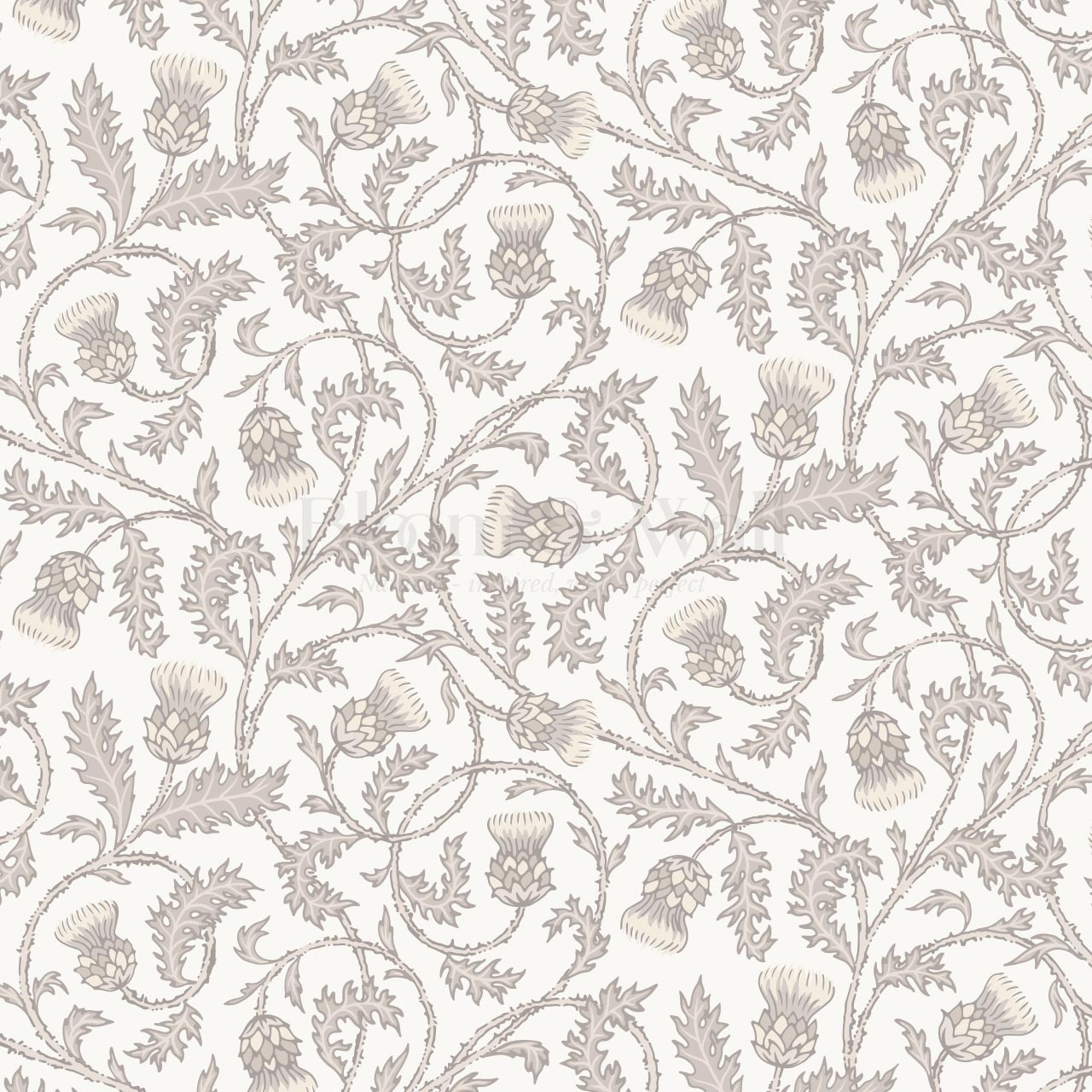 Nova Twisting Thistle Neutral Wallpaper